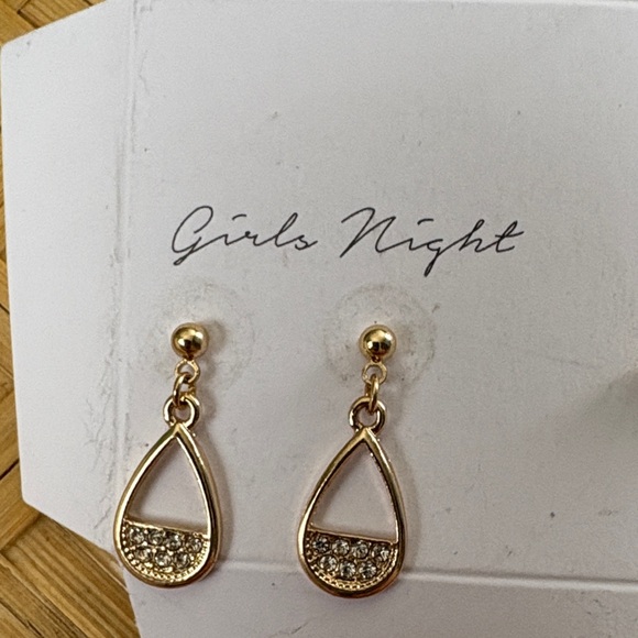 Kevia Women's Gold and Turquoise Earring Set - Picture 2 of 6